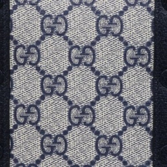 Gucci GG Supreme Horsebit Pochette Shoulder Bag - Navy blue/Beige - Picture 8 of 16